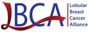 Lobular Breast Cancer Alliance logo blue and red