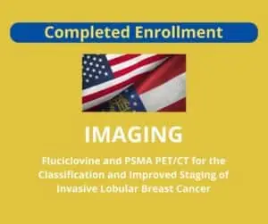 American flag with name of clinical trial