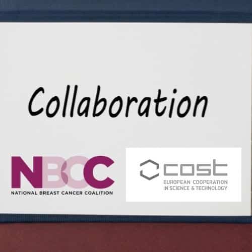 Collaboration on white board with NBCC and COST logos