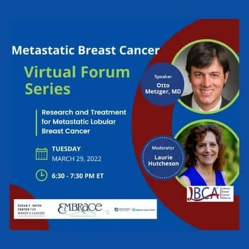 Metastatic lobular breast cancer virtual forum invitation