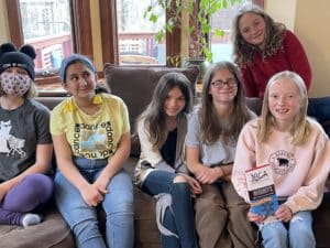Girl Scouts Troop on couch