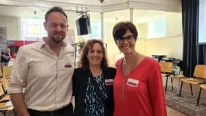 Dr. Patrick Derksen, Laurie Hutcheson, Dr. Christine Desmedt at ILC Symposium
