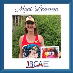 ILC Patient Leanne in a Wonder Woman Outfit