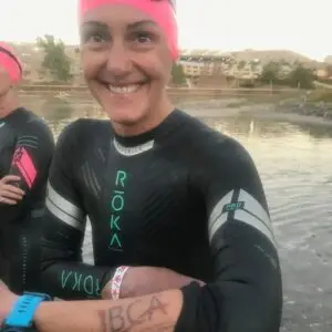 Dr. Cushing after swimming at triathlon