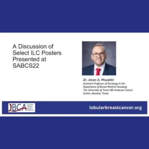PowerPoint slide of Lobular Breast Cancer Alliance Advocate Chat title
