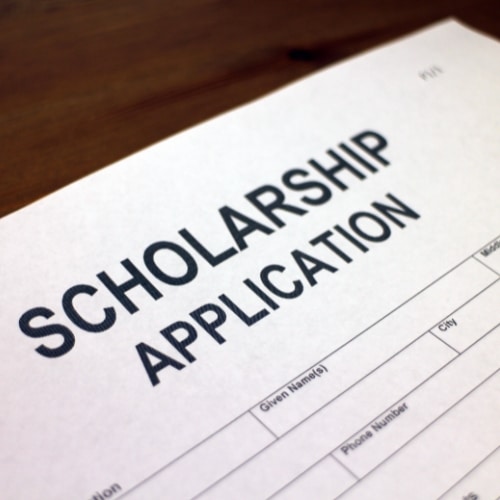 Paper form of a scholarship appilcation
