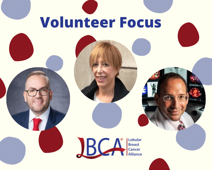 Headshots of Drs. Jochelson, Mouabbi, Ulaner in Volunteer Focus template