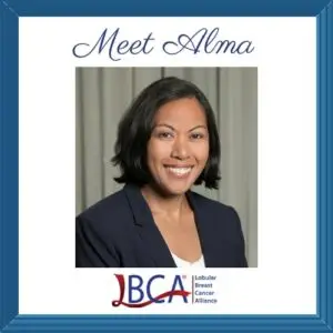 Alma in Share Your Story frame