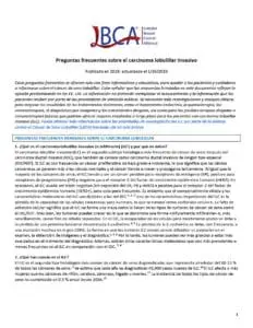 First page of Invasive Lobular Carcinoma FAQs Document