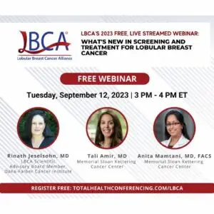 Invitation to LBCA webinar showing panelists