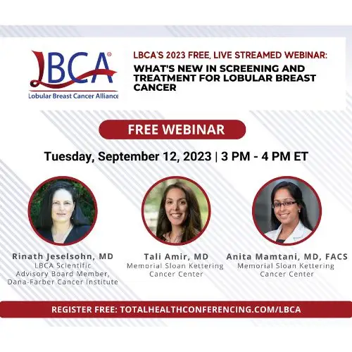 Invitation to LBCA webinar showing panelists