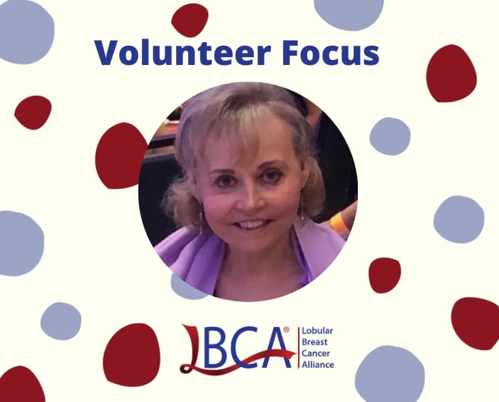 Irene Jamieson in Lobular Breast Cancer Alliance Volunteer Focus frame